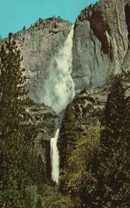 Vintage Postcard Yosemite National Park Waterfall Spectacle California Western