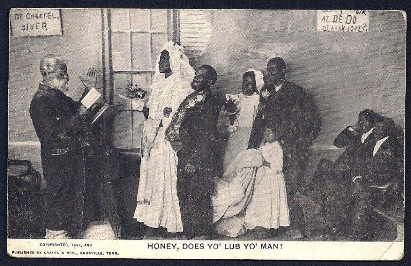 'Honey Does Yo Lub Yo Man' Black Wedding Used 1907