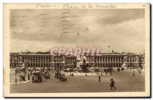 Old Postcard Paris Concorde Square