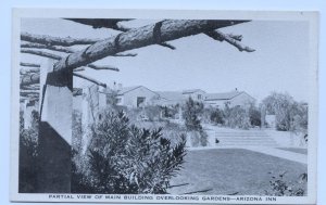 Postcard Partial View Main Building Overlooking Gardens Arizona Inn Tucson AZ