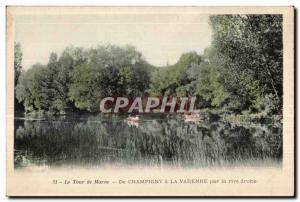 Old Postcard From Champigny La Varenne the right bank