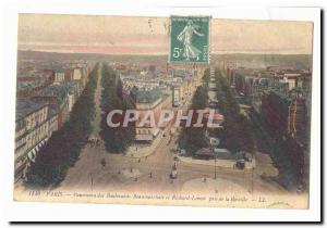 Paris (11th) Old Postcard Panorama Boulevard Beaumarchais and Richard Lenoir ...