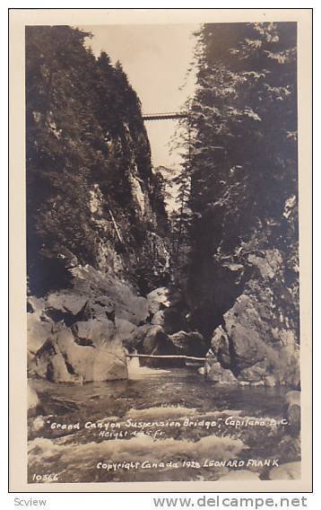 RP, Grand Canyon Suspension Bridge, Capilano, British Columbia, Canada, 1920-...