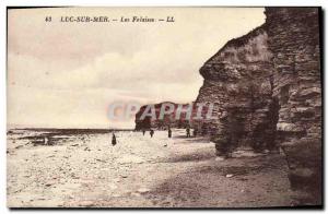 Old Postcard Luc Sur Mer Cliffs