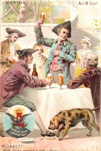 1890s Anheuser Busch Budweiser Beer Party Scene Victorian Trade Card P85