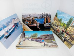 Job Lot Set 40 X Narrowboat Barge Canal Pleasure Boat Vintage Postcards