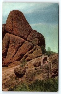 1960s HOLLISTER CALIFORNIA PINNACLES MONUMENT UNION 76 GASOLINE AD POSTCARD P195