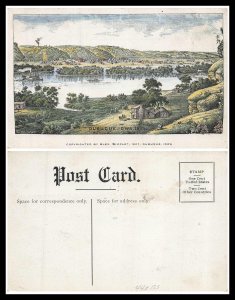DuBuque Iowa~As it Looked in 1846~Simplot 1907 Rendering Postcard