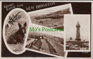 Cheshire Postcard - Good Luck From New Brighton  RS36220