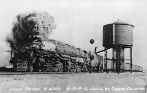 RPPC Train #4004 Union Pacific Railroad George Wm Corben ca 1950s Vintage Photo