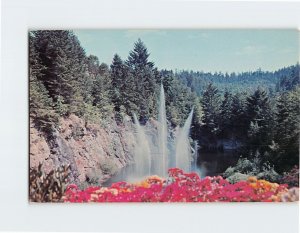 Postcard The Fountain Butchart Gardens Victoria Canada