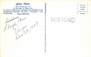 Berea Kentucky~Eplee's Motel on Route 25 & 21~1967 Postcard