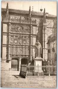 c1920s Salamanca, Spain University Facade Ornate Stone Carving Statue Spire A351