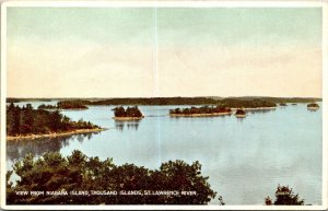 VINTAGE POSTCARD VIEW FROM NIAGARA ISLAND - THOUSAND ISLANDS ST. LAWRENCE RIVER