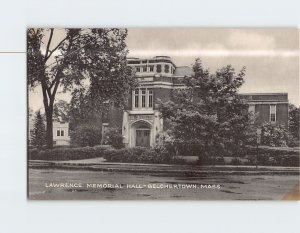 Postcard Lawrence Memorial Hall Belchertown Massachusetts USA