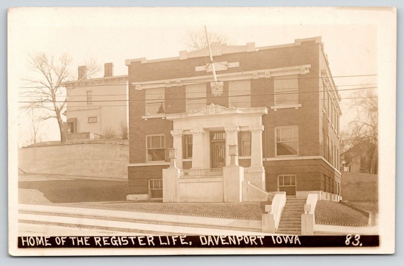 Davenport Iowa~The Register Life~Now Precision Dental~Brady Street~1915 RPPC