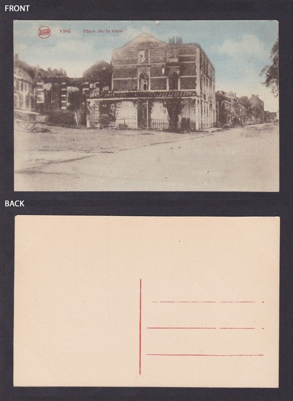 BELGIUM, Postcard, Visé, Place de la Gare, WWI, Unposted