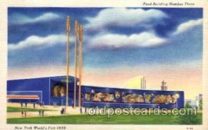 Food Building New York Worlds Fair 1939 Exhibition Unused 