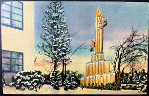 Vintage Postcard 19446 Christmas at the Calart Building, Providence, R.I.