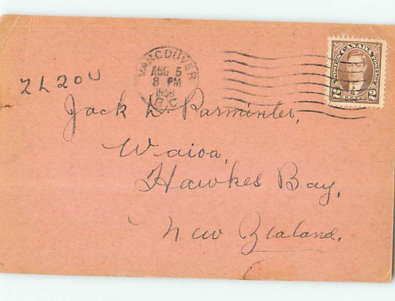 1930s QSL RADIO CARD Vancouver British Columbia BC AH3151