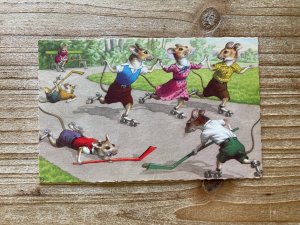 Mainzer Mice, Street Hockey, 4882, Eugen Hartung, Belgium, Canceled Postcard