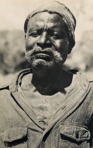 Belgian Congo Kasenga region fisherman Baushi ethnic type photo postcard c.1952