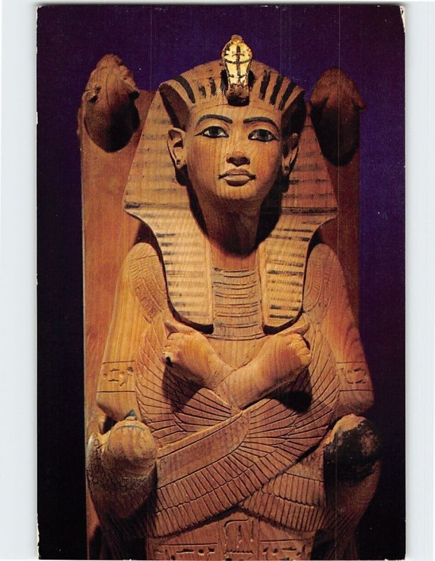 Postcard Effigy of the King Lying on a Bier (detail), Egyptian Museum, Egypt