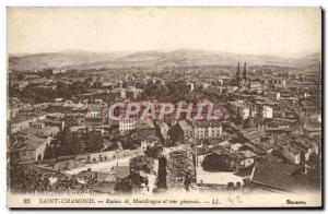 Old Postcard Saint Chamond Ruins of Montdragon and general view