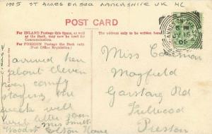 Auto Crescent Street Annes on Sea UK 1905 Postcard Leach 3607