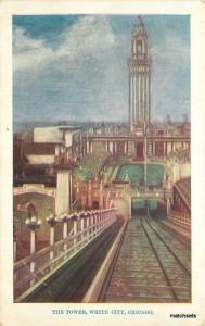 Amusement C-1910 Tower White City Chicago Illinois postcard 8676