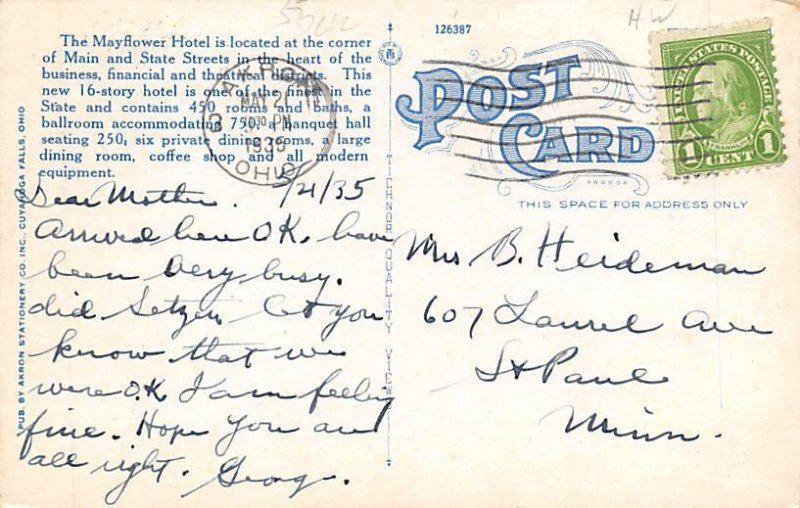 Hotel Mayflower Akron, Ohio OH