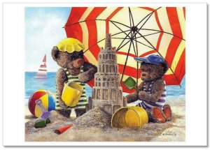 TEDDY BEAR CORNER Toys Life Art for Child by J. Bindon Russian Modern Postcard