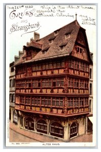 Altes Haus Strassburg France UNP UDB Postcard S17