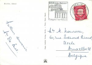 Germany Berlin castle 1960 postcard