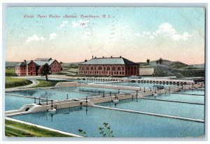 1908 Field Point Fielter Station Exterior Providence RI Posted Vintage Postcard