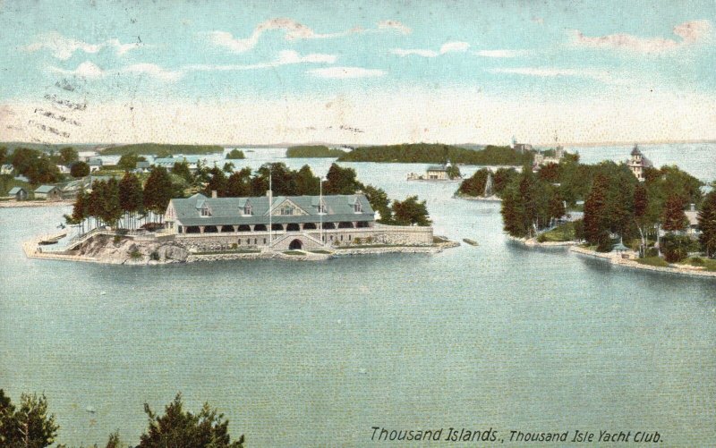 Vintage Postcard 1906 View Thousand Islands Thousands Isle Yacht Club New York