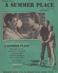 A Summer Place Sandra Dee Richard Egan Dorothy McGuire Sheet Music