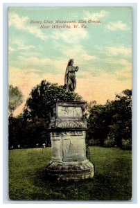 1910 Henry Clay Monument Elm Grove Near Wheeling WV Mount Jackson VA Postcard