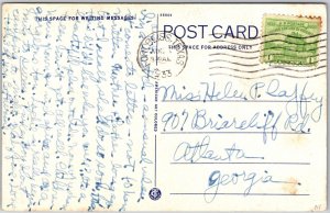 1933 Free Public Library El Paso Texas TX Centered In A Beautiful Park Postcard