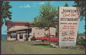 Johnson's Coral Inn Restaurant,Copper Harbor,MI Postcard