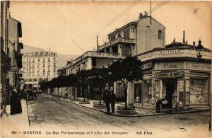 CPA MENTON La Rue Partourneaux et l'Allée des Orangers (617492)