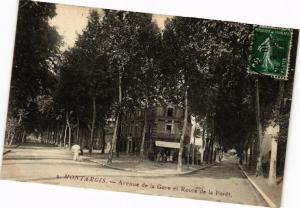 CPA MONTARGIS - Avenue de la Gare et Route de la Foret (164847)