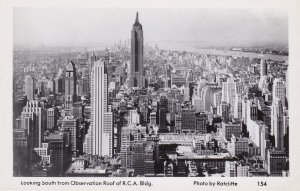 New York City Looking South From Observation Roof Of R C A Building Real Photo