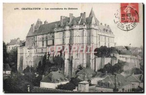 Old Postcard Chateaudun The foothills of the castle