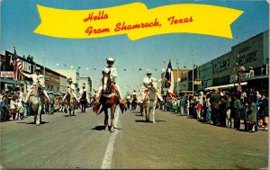 Hello From Shamrock TX Postcard PC88