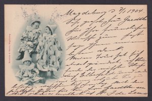 Vintage postcard Germany Children Little Clowns