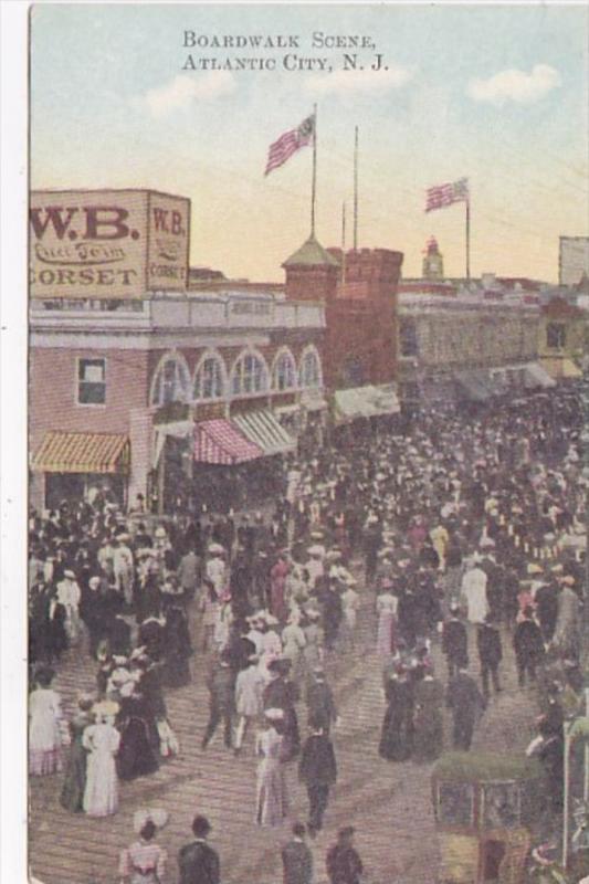 New Jersey Atlantic City Boardwalk Scene