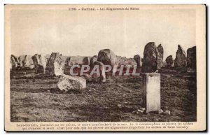 Old Postcard Carnac Menec alignments