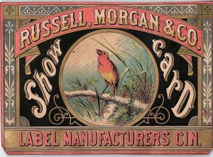 1870's Russell, Morgan & Co Label Manufacturer Show Cards Graphic Trade Card P3