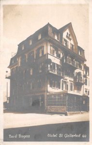 Bad Ragaz Switzerland Hotel St Gallerhof Real Photo Vintage Postcard JF686959